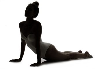 Female Dancer posing silhouette studio shot - 92028140