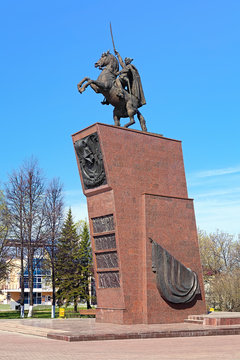 Cheboksary, Russia. Monument to Vasily Chapayev, a celebrated Red Army commander during the Russian Civil War