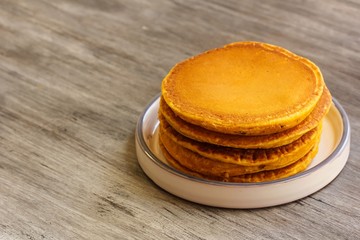 Pumpkin Pancakes, selective focus