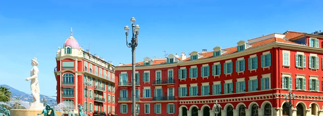 Photo sur Plexiglas Anti-reflet Nice Immeuble de la place Masséna à Nice