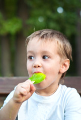 Boy with ice cream
