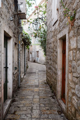 Fototapeta na wymiar View of an old town of Budva, Montenegro