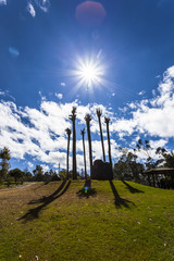 Sculpture in city park