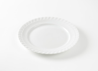Elegant white dinner plate