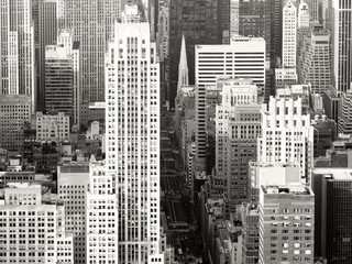 Vue en noir et blanc de New York City
