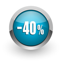 40 percent sale retail icon