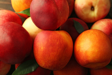 Fototapeta na wymiar Fresh peaches background