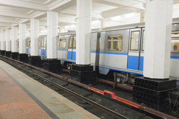 Obraz na płótnie Canvas Interior of a metro station