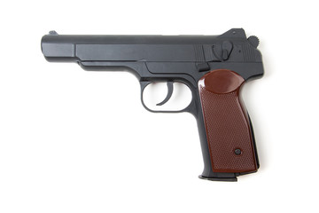 Isolated gun on white