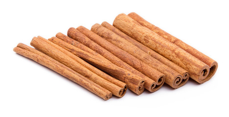 Cinnamon sticks  isolated on white background