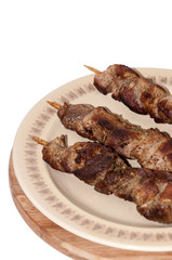 Grilled meat on a stick