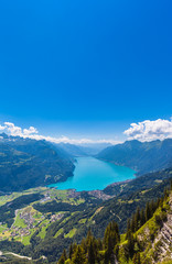 Brienzer lake and the alps