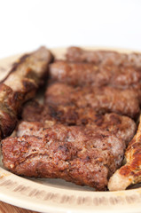 Beef kebabs of minced meat