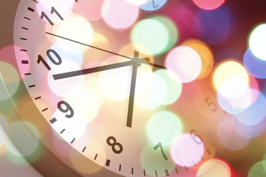 New Year clock time 