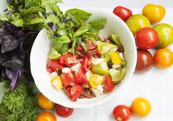 tomatoes and lettuce