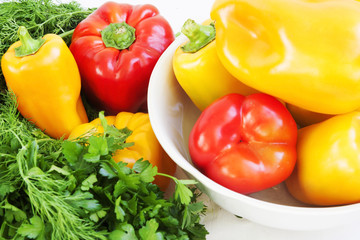 peppers, parsley and dill