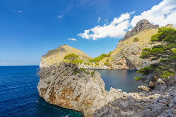 Beautiful view of Sa Calobra on Mallorca Island, Spain