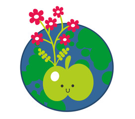 Apple and the Earth icon.