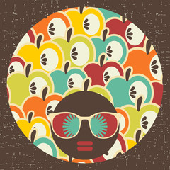 Black head woman with strange hair.