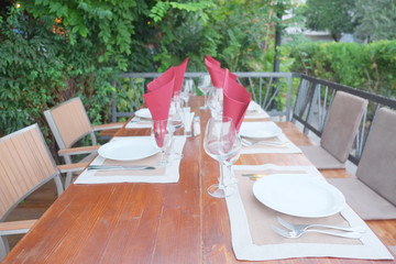 served table