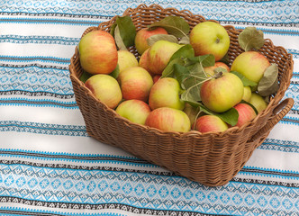 Basket with apples