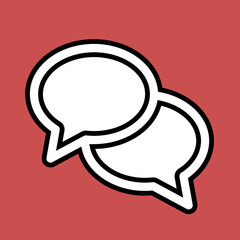 Speech bubble icon. One of set web icons