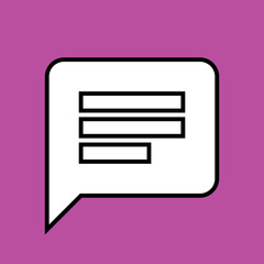 Speech bubble icon. One of set web icons