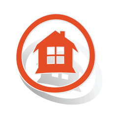 House sign sticker, orange