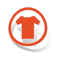T-shirt sign sticker, orange