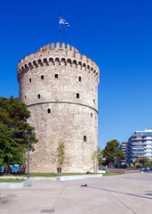 Fototapeta na wymiar White Tower - Symbol of City, Thessaloniki