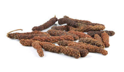 long pepper on white background