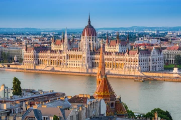 Tuinposter Hongaars parlement - Boedapest - Hongarije © Noppasinw