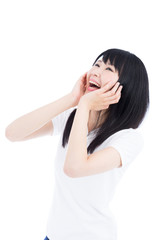 Fototapeta premium 喜ぶ女性