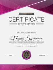 Vector certificate template.