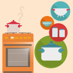 Home Kitchen icons design 