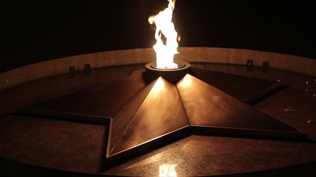 Quenchless flame in night