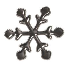 Silver snowflake icon