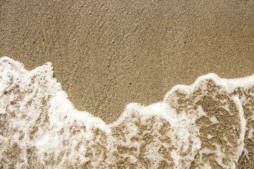 sea sand and rocks with wave