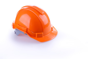 Fototapeta premium orange safety helmet hard hat, tool protect worker of danger