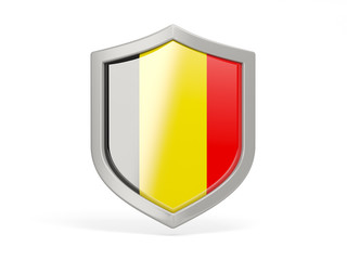 Fototapeta premium Shield icon with flag of belgium