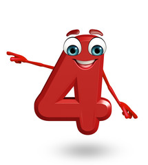 cartoon character of four digit