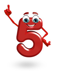 cartoon character of five digit