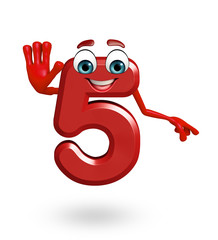 cartoon character of five digit