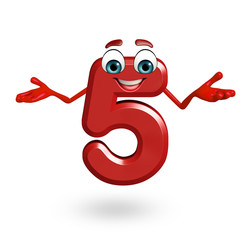 cartoon character of five digit