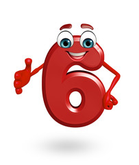 cartoon character of six digit