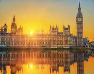 Deurstickers Houses of Parliament, Londen © sborisov