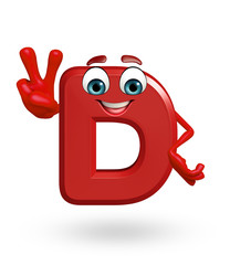 Cartoon Character of alphabet D