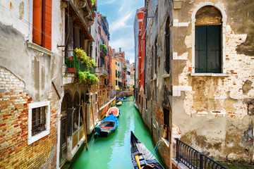 Fototapeta na wymiar View of the Rio de S. Maria Mater Domini Canal, Venice, Italy