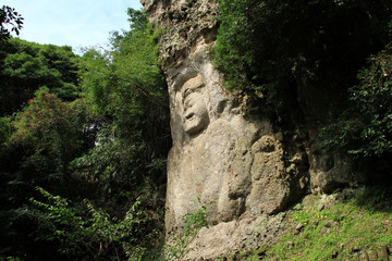 Fototapeta na wymiar 熊野磨崖仏の不動明王像