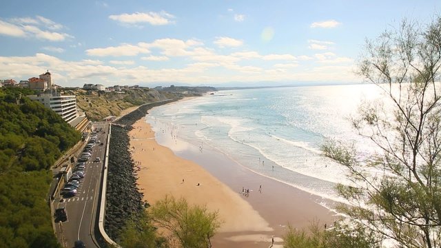 General view of la Cote des Basques beach, Biarritz - 21 of September 2015